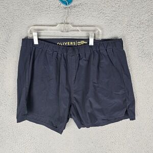 Olivers Shorts Mens Large Blue Short Athletic Training Stretch 5" USA Made Run